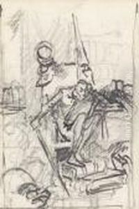 Don Quijote / Im
Klosterkeller. by Eduard Von Grutzner