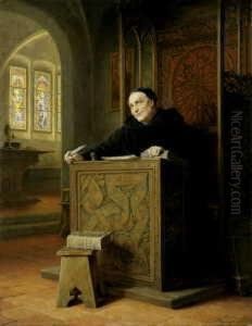 Der Hl. Ottmar Von St. Gallen. by Eduard Von Grutzner