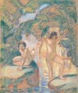 Badende by Ludwig Von Hofmann