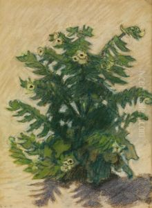 Bluhende Distel by Ludwig Von Hofmann