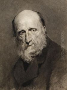 Bildnis Eines Bartigen Mannes, Nach Links Schauend by Ludwig Von Hofmann
