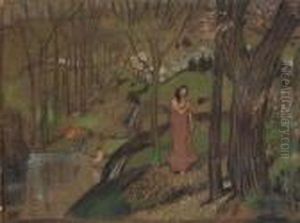 Badende Am See by Ludwig Von Hofmann