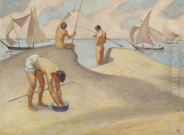 Junglinge Am Strand. - view 1