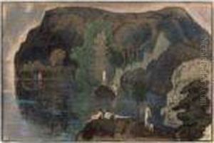 Bay With Bathing Figures