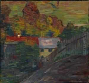 Landschaft Mit Rotem Dach, Wasserburg
