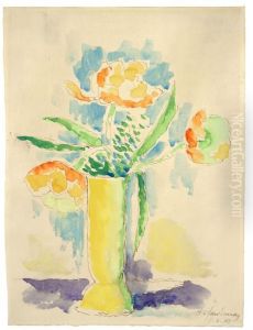 Blumen In Gelber Vase Blumen In Gelber Vase