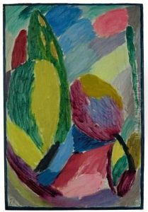 "grosse Variation: Gruner Schimmer" by Alexei Jawlensky