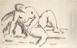 Liegender Weiblicherakt by Alexei Jawlensky
