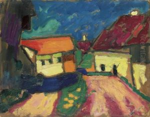 Landschaftstudie - Dorfstrasse by Alexei Jawlensky