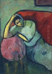 Sitzende Frau by Alexei Jawlensky
