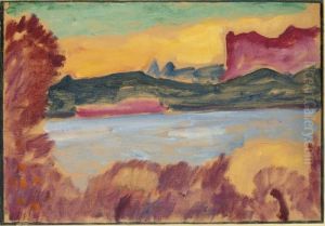 Landschaft, Genfer See by Alexei Jawlensky