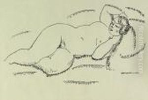Liegender Weiblicher Akt. Ii by Alexei Jawlensky