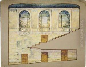 Design for Hershey Theatre, Hershey, Pennsylvania, interior wall by Louis Comfort Tiffany