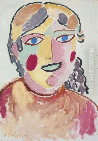 Madchen Mit Blauen Augen Und Dunklem Mund - view 1