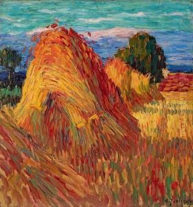 "sommerlandschaft - Korngarben" by Alexei Jawlensky