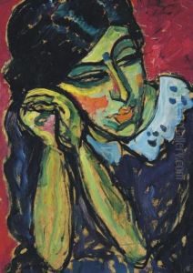 Madchen Mit Zopf by Alexei Jawlensky
