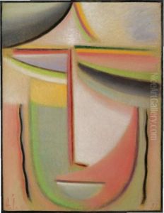 Abstrakter Kopf: Sommerlich (abstract Head: Summery) by Alexei Jawlensky