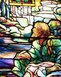 St John's vision on Patmos by Louis Comfort Tiffany