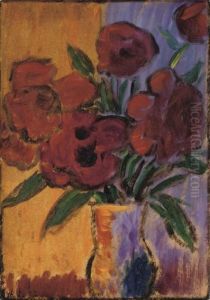 Grosses Stilleben (rote Blumen In Vase) Grosses Stilleben (rote Blumen In Vase)