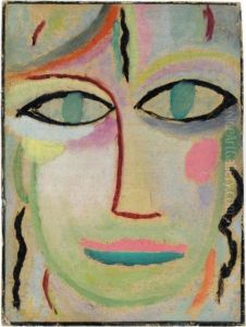Frauenkopf (head Of A Woman) by Alexei Jawlensky