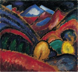 Landschaft Bei Oberstdorf - Herbst (landscape Near Oberstdorf - Autumn) by Alexei Jawlensky