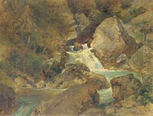 Mountain Stream by Louis Comfort Tiffany