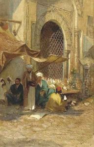 Market Scene by Louis Comfort Tiffany