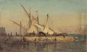 Port of Piraeus, Greece by Louis Comfort Tiffany