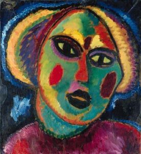 Mdchen Mit Violetter Bluse by Alexei Jawlensky