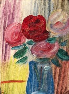 Blumen In Blauer Vase by Alexei Jawlensky