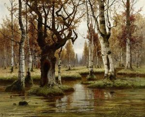 Birch Forest by Iulii Iul'evich (Julius) Klever