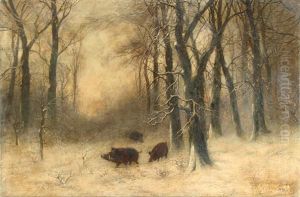 Wild Boar In Winter