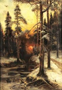 Foret Sous La Neige by Iulii Iul'evich (Julius) Klever