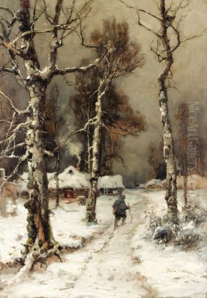 Homeward Bound Through A Wintry Forest - view 1