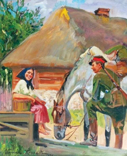 Ulan Z Dziewczyna Przy Studni - view 1