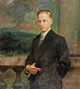 Portret Mlodego Mezczyzny by Wojciech Von Kossak