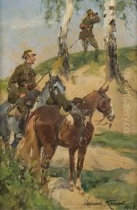Lancers Patrol by Wojciech Von Kossak