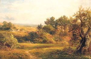 Children at a Sty in an extensive Landscape, near Rugby