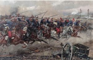 Szarza 3. Pulku Ulanow Obrony Kraju by Wojciech Von Kossak