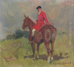 Cavalier En Rouge by Wojciech Von Kossak