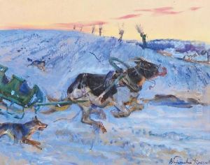 Napad Wilkow by Wojciech Von Kossak