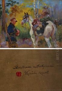 Ulan Z Koniem by Wojciech Von Kossak