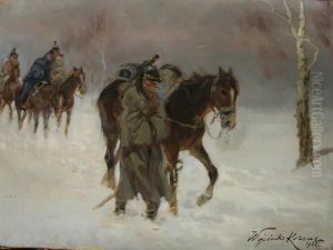 Odwrot Spod Moskwy by Wojciech Von Kossak