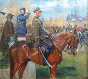 Marszalek Jozef Pilsudski by Wojciech Von Kossak