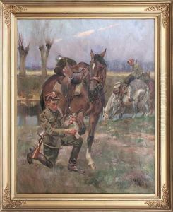 Na Postoju by Wojciech Von Kossak
