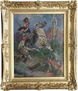 Szarzujacy Ulan by Wojciech Von Kossak