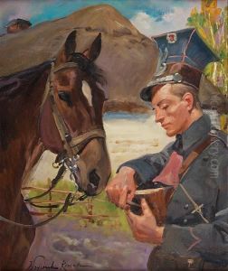 Ulan Z Koniem by Wojciech Von Kossak