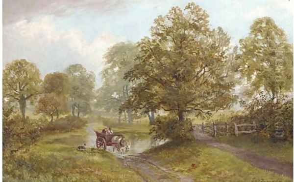 Crossing the ford near Ticknall - view 1