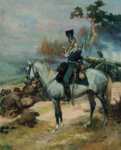Oficer Ulanow Krolestwa Polskiego by Wojciech Von Kossak