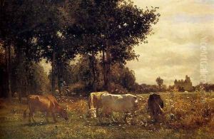 Cows Grazing by Constant Troyon